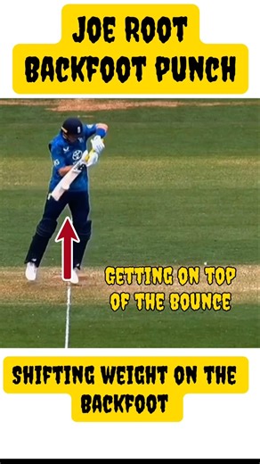 Joe Root Backfoot Punch vs Fast Bowling | Perfect Trigger, Weight Transfer & Bounce Control