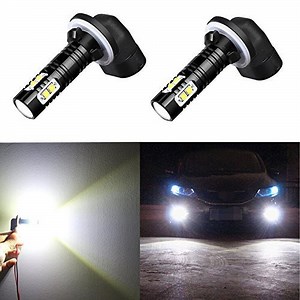 Alla Lighting 881 889 LED Bulbs, High Power 50W CREE Super Bright 6000K Xenon White Fog Lights Lamps Replacement 862 886 894 896 898