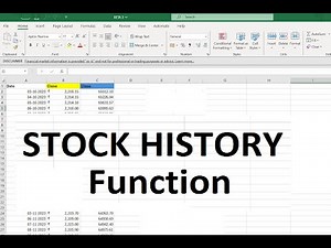 STOCK HISTORY Function in Excel