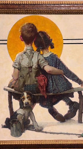 Rockwell's 'Boy and Girl Gazing at Moon'