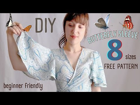 DIY Butterfly Sleeve Tutorial: Perfect for Beginners + Free PDF Pattern in 8 Sizes | Step-by-Step