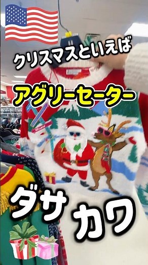 【🇺🇸 アグリークリスマスセーター🎄】クリスマスといえば奇抜なデザインのダサカワセーター🧶みんなならどれにする？