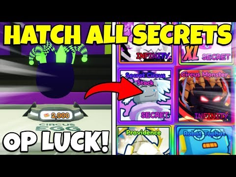 HOW TO HATCH ALL DARK CIRCUS SECRETS IN BUBBLE GUM SIMULATOR INFINITY! | BGSI
