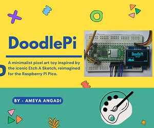 DoodlePi: a Raspberry Pi Pico Pixel Art Drawing Toy (Inspired From Etch a Sketch)