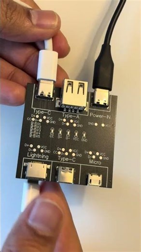 USB data cable detection board USB tester #usb #tools #electronics #test #arduino #circuitmaker
