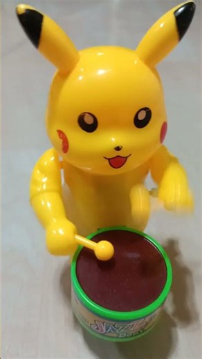 CUTE PIKACHU PLAYING DRUMS #asmr #viral #trending #asmrsounds #shorts #satisfying #fypシ#pikachu#cute