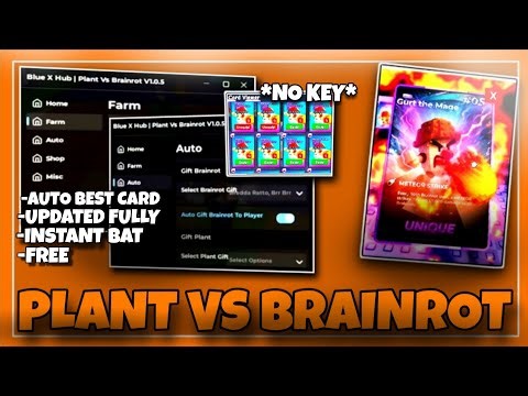 PLANT VS BRAINROT SCRIPT Free Pastebin , Use Best Card , Insted Boss Farm , Use Portion - BEST