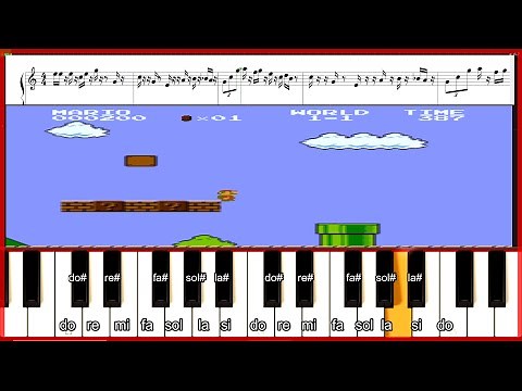 Super Mario Piano Tutorial🎹 - Partitura🎵