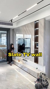 218K views · 2.5K reactions | High-grade ash sintered stone background wall. #tvwall #sinteredstone #naturalstone #stoneslab #wallpanels #buildingmaterials #walldesign #renovation #deco #harmercoverings | Harmercoverings | Facebook