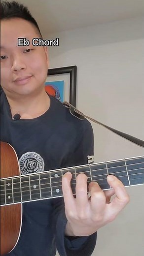 Eb Chord on Guitar 🎸💓 #shorts #guitarlesson #guitartutorial
