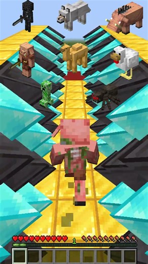 Minecraft Spikes Vs Mobs #minecraft #gta5_fivem_tricks #shorts #localstarbinit