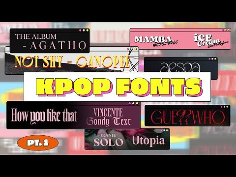 KPOP FONTS (ITZY, BLACKPINK, AESPA) // FONT PACK