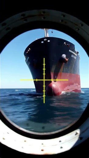 Periscope View: Cargo Ship Dead Ahead! #navy