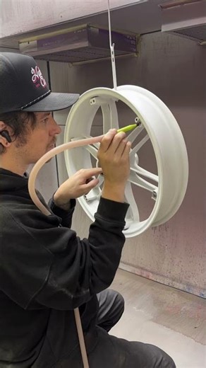 Buell motorcycle parts refinished in satin black, cotton candy blue, highland bronze and casper clea