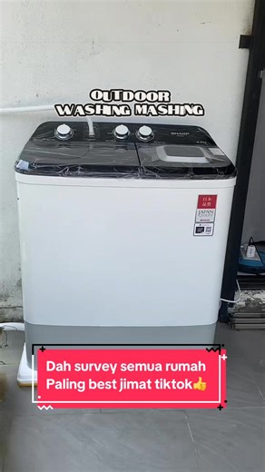 Washing mashine semi auto utk outdoor ataupun indoor Mesin basuh manual jenama sharp pasti pilihan ramai jenama lama bertahan #washingmachine #mesinbasuh #sharp