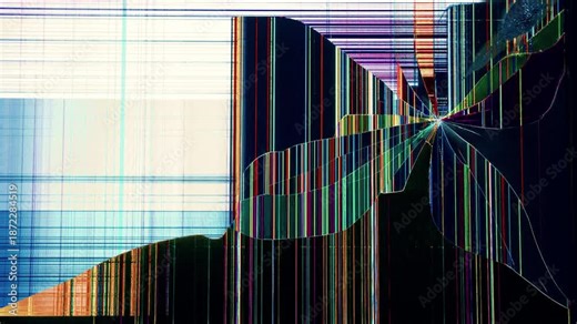 Realistic Electronic Device glass breaking into pieces. TV LCD Screen Glass impact crack with detailed fractures on alpha. For overlay, simulating broken Screen effects. Fake Broken Screen Wallpaper.