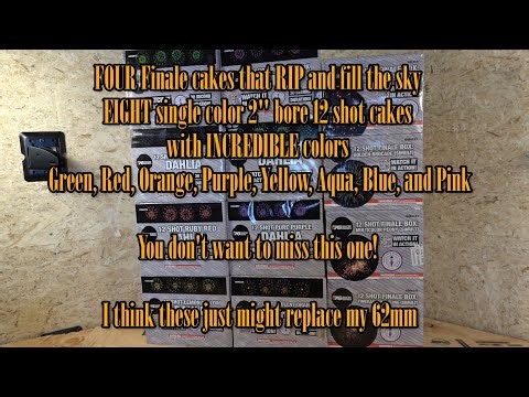 Single color 2" bore cakes AND 12 shot INSTANT Finale sets from 76 show series a 12 Cake Video!!!
