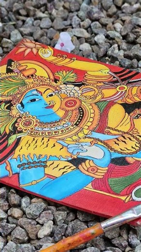 Ardhanarishvara Mural painting🎨 ✨🕉️#ardhanarishvara #muralart #shorts #viral #trending#painting#fyp