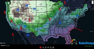 A refreshing cold front is progressing across the central US today, bringing rain, cooler temperatures, and drier air. This front is expected to push into the southeast over the next few days, as shown in this 2m dewpoint NDFD forecast loop. | RadarOmega | Facebook