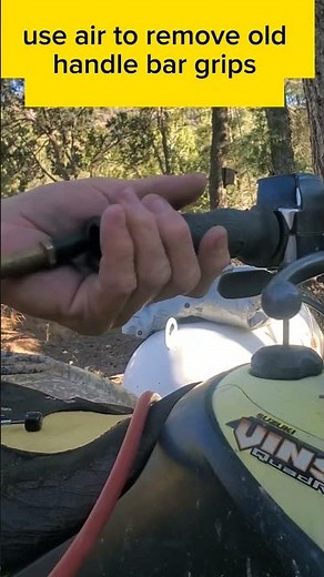Air to change grips easily #atv #motorcycle