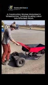 Motorized Wheelbarrow Changes Construction Work Forever 🚧⚡