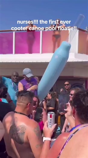 its a cooter canoe!! hook it to suction and we couldve drained the pool 😂 @nurseconatsea #nurseconatsea24