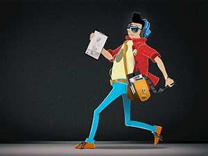 Double Bounce Walk Cycle of Animator - Emilijus Jocas