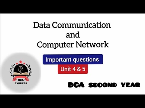 Data Communication and Computer Networks -I | important questions | unit 4 and 5