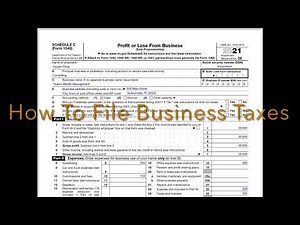 Self Employed: Schedule C Form 1040 - 2021