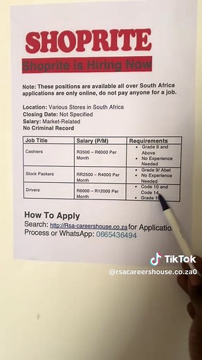 Shoprite Hiring Opportunities for 2025