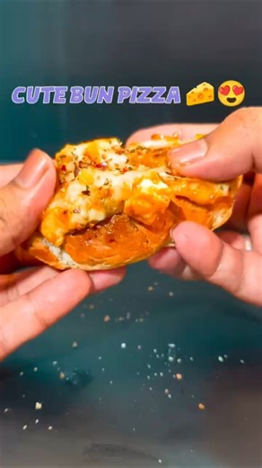 Cute Bun Pizza 🍕 Crispy, Cheesy & Super Addictive #shorts #pizza
