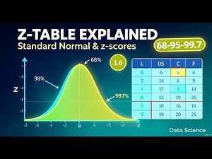 Z-Table Distribution Explained | Standard Normal Distribution | Statistics for Data Science