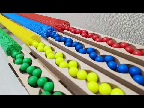 Marble Run Race ☆ HABA Slope + Cuboro + Bornelund Quadrilla + Transparent pipe