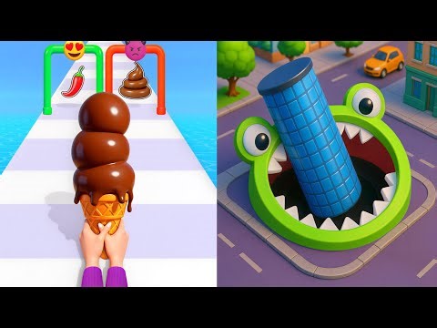 New Update Stacky Ice Cream Runner VS Hole. Io💥Max Level Challenges