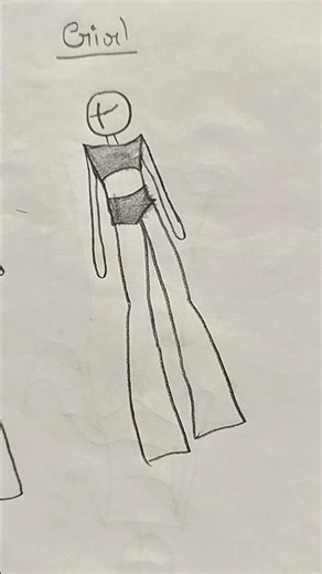 How to draw simple stickman body#drawing #tutorial #howtodraw #body #art946