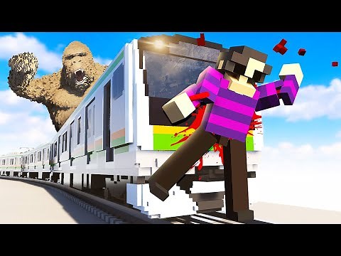 Train CRASHES Into Ragdolls - Teardown Mods Gameplay