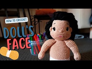 Making a realistic crochet doll face | Amigurumi baby doll face