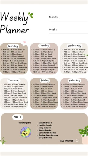 best time table for jee/neet aspirants 🤟🙌