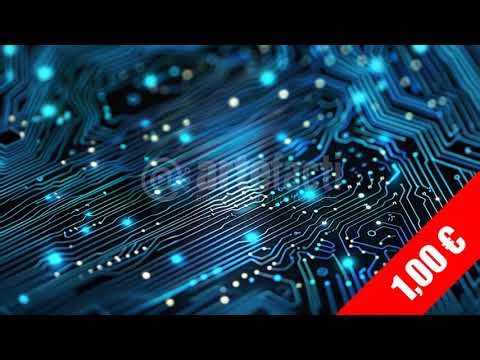 Blue Circuit Board Lines — Technology Background Stock Footage (HD)