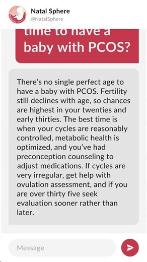 When is the best time to have a baby with PCOS?