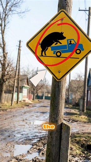 If You See This Road Sign... Run Before the Giant Pig Jumps! 🐷😂 #shorts #whatscomingupinlovelife
