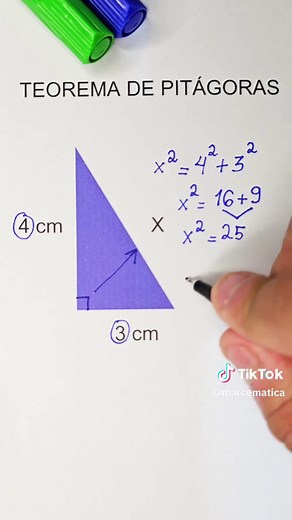 Teorema de Pitágoras #aula #matematica #aprender #escola