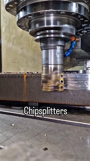 Daniel Jansson on Instagram: "These chipsplitter inserts makes tiny chips, but a ton of em😆. ○Tool: Secotools Helical 63mm with turbo 18 inserts (CS), depth of cut is 48mm ae 5mm 200vc and around 0.2 fz - #madeformakers #swemachinistforseco #secotools #instamachinist #CNC"