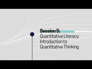 GLD Research Seminar: Introduction to Quantitative Thinking