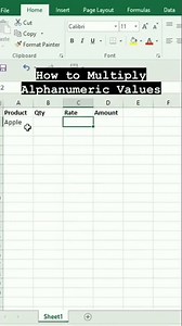 How to Multiply Alphanumeric Values