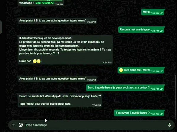 #metadevcommunity #python #whatsappapi #backend #flask #developpement #software #studentdeveloper | Josué BEDEL | 15 commentaires