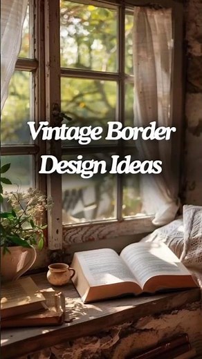 Vintage Border Design Ideas✨ | Aesthetic Border Design for your projects #shortvideo #fyp #art