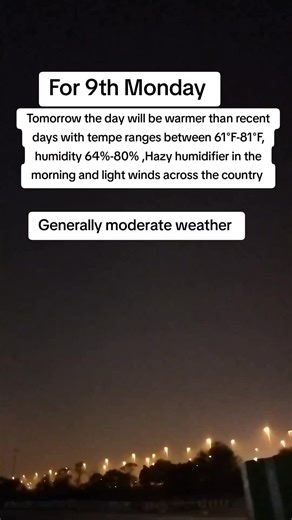 Tomorrow the day will be warmer than recent days with temp 61°F-81°F across the country #fyp #weather #qatar #tomorrow #foryoupage