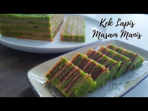 Kek Lapis Masam Manis Versi Kukus Yang Lembap | Moist Steamed Sweet Sour Layered Cake