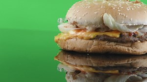 Burger on chroma background - Free Stock Video